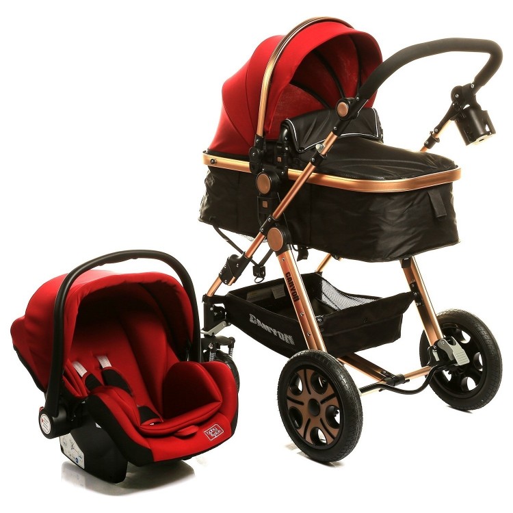 Baby&Plus Canyon Travel Sistem V2 Bebek Arabası Puset Kırmızı